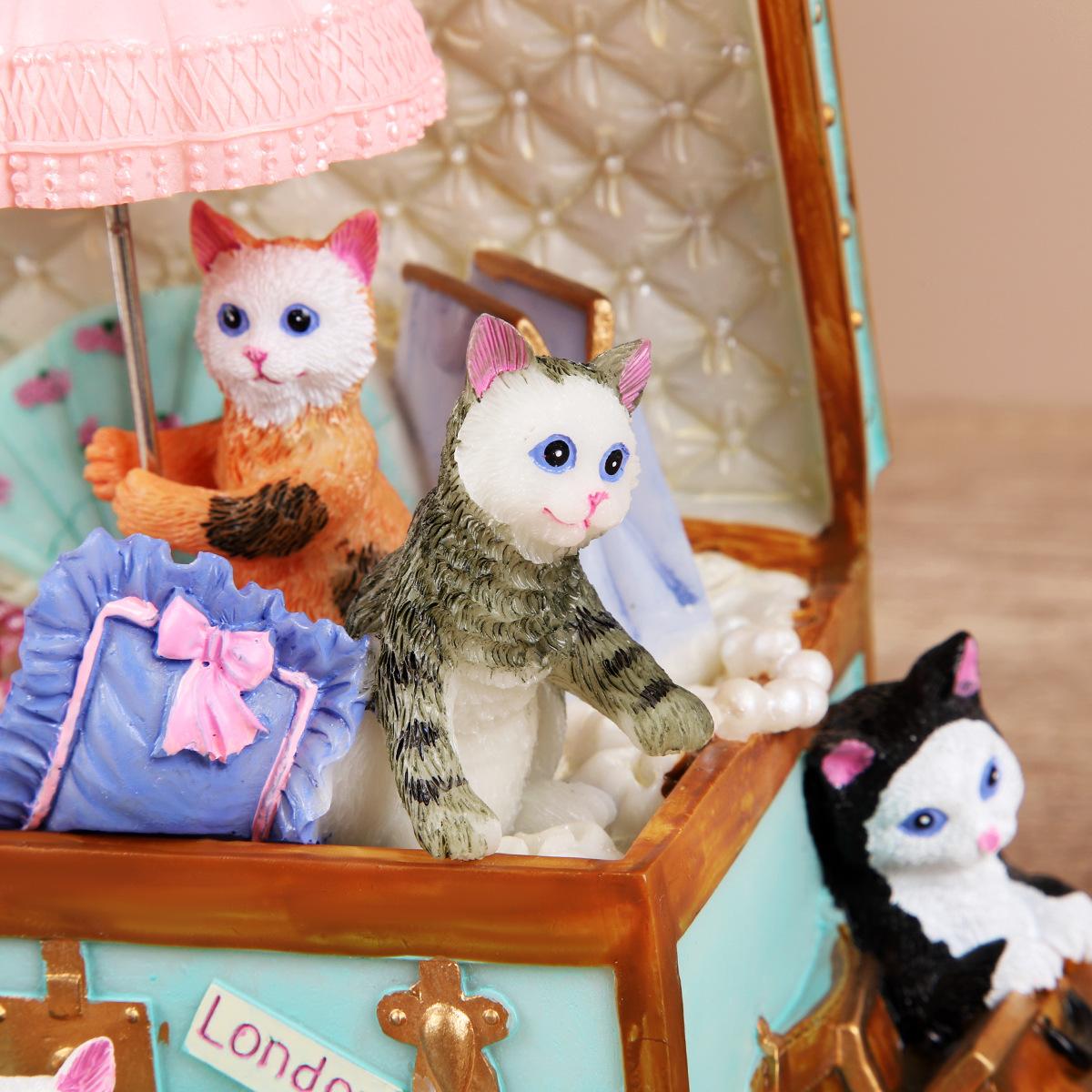 Cat Resin Đồ trang trí văn phòng Bàn trang trí nhà trang trí nhựa đồ đồ trang trí đồ trang trí dễ thương