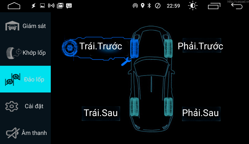Thiết Bị Cảm Biến Áp Suất Lốp Trong TPMS Dành Cho Ô Tô Màn Hình DVD Android TNS601