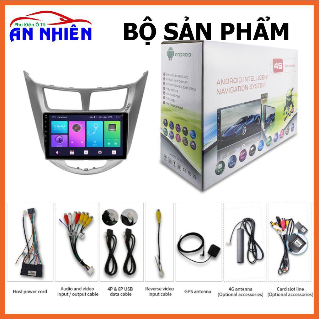 Màn Hình Android 9 inch Cho ACCENT/ VERNA 2009-2016 - Đầu DVD Chạy Android Kèm Mặt Dưỡng Giắc Hyundai Accent/Verna