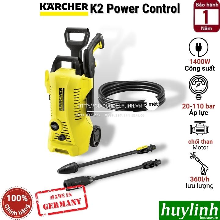 Máy xịt rửa xe cao áp Karcher K2 Power Control - Sản xuất tại Đức - Hàng chính hãng