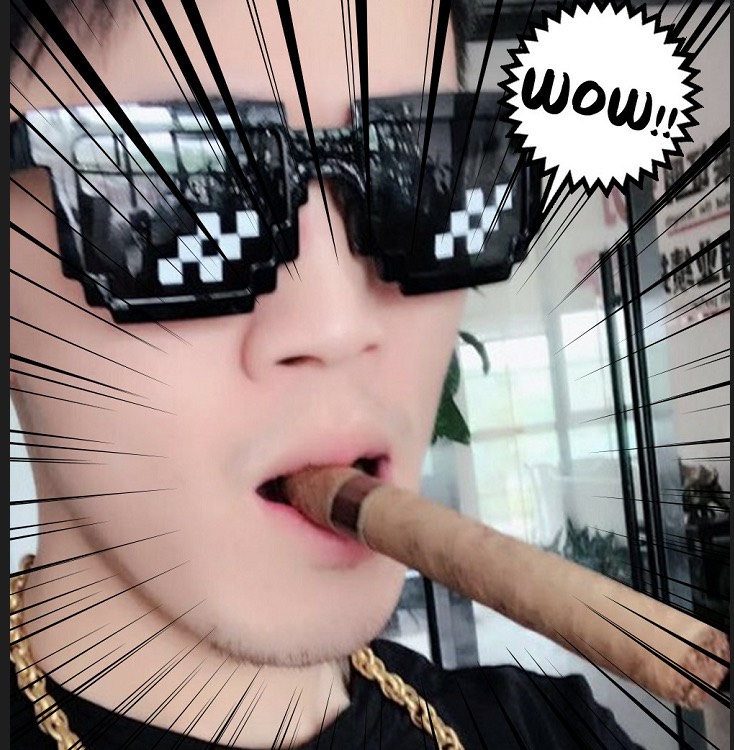 Kính Minecart, Kính Mắt Thug Life 6 Chấm Unisex Siêu Ngầu KM16