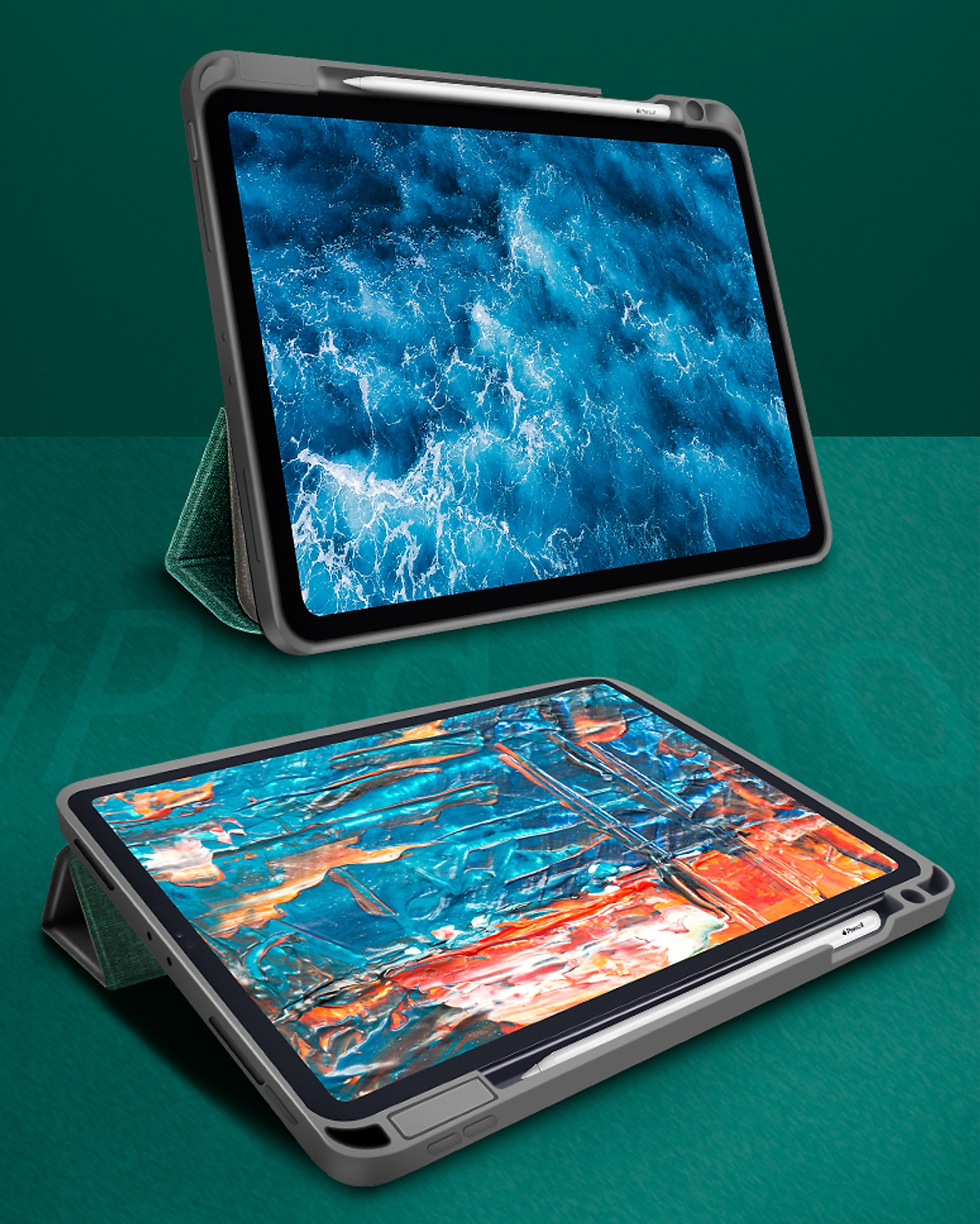 Bao da Mutural Tailor dựng đứng có khay bút dành cho iPad Gen 10 10.9inch 2022 - Hàng chính Hãng