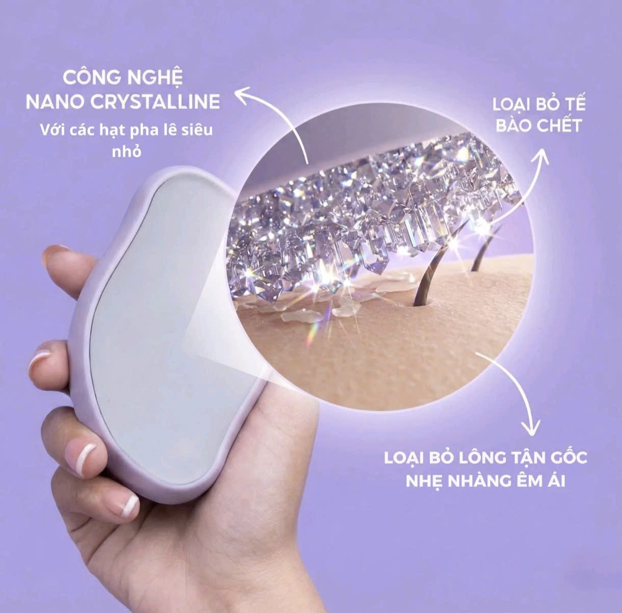 Đá tẩy lông toàn thân và tế bào chết trên da công nghệ mới không đau