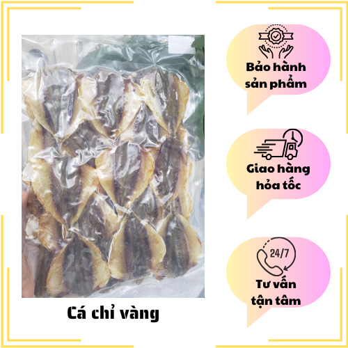 ️ Đặc Sản Nha Trang -Cá Chỉ Vàng Khô Nguyên Con, Rút Xương Mềm Ngon, Seavy Gói 500 gram