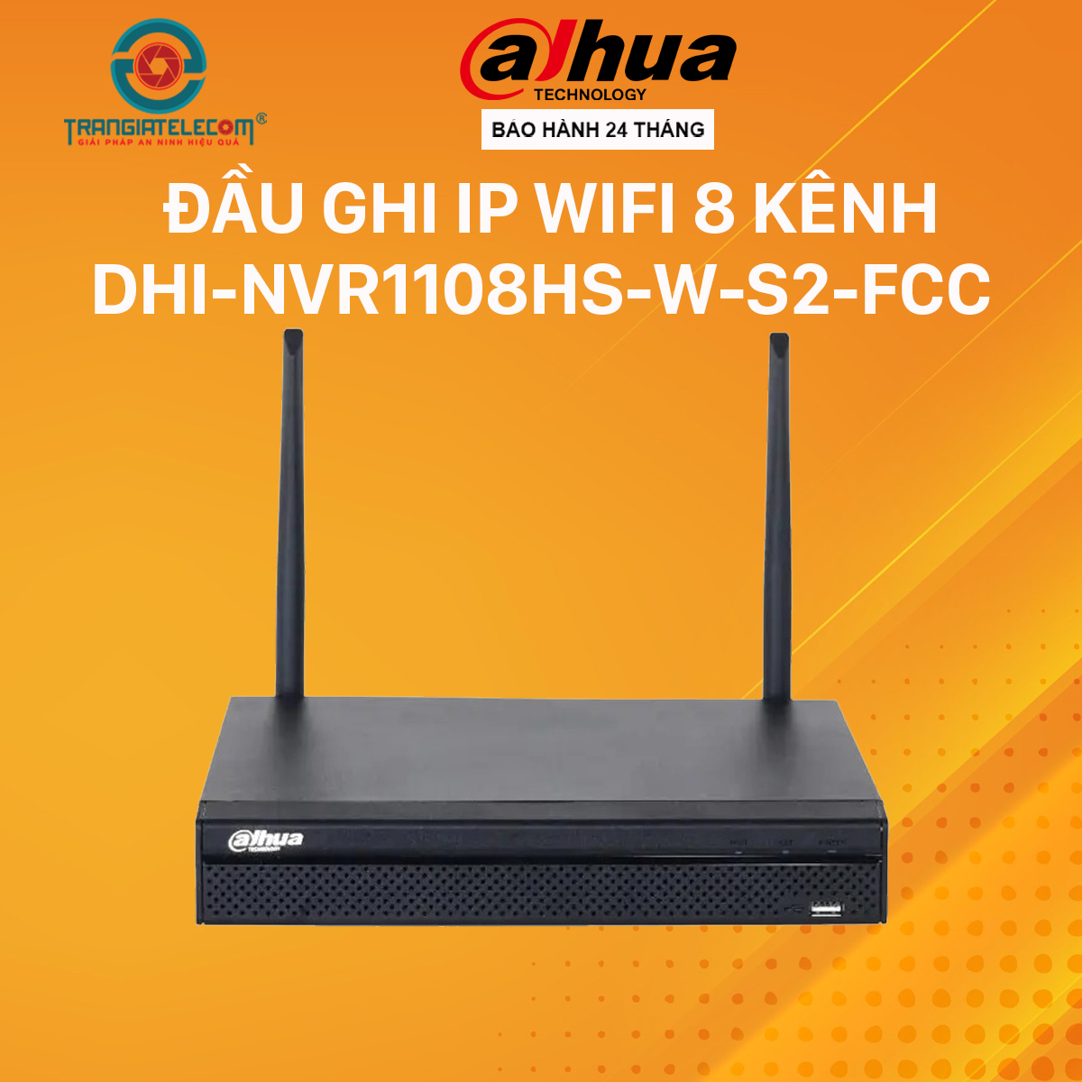 Đầu Ghi Hình IP Wifi 8 Kênh DAHUA DHI-NVR1108HS-W-S2-FCC - Hàng chính hãng