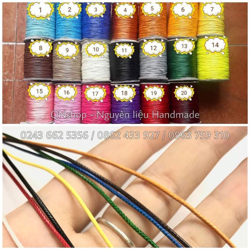 Cuộn 160 m dây sáp 1mm tết vòng nhiều màu