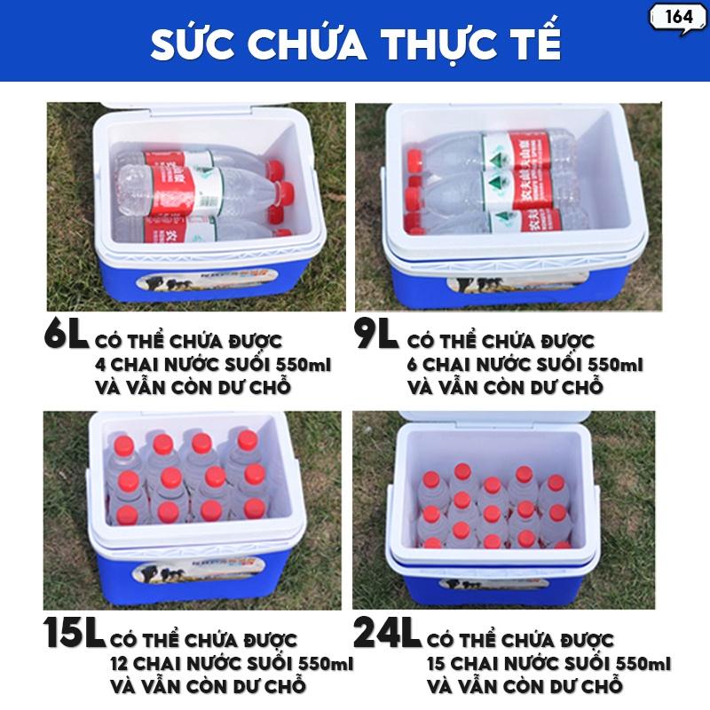 Thùng Đá Giữ Lạnh Giữ Nhiệt Cắm Trại Dã Ngoại Ướp Các Loại Thức Uống Và Thực Phẩm Dung Tích 24 Lít 164