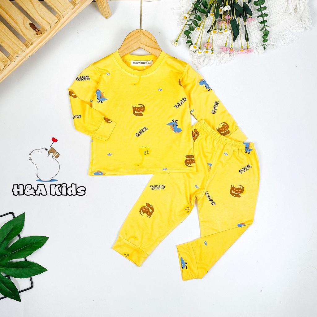 Bộ dài tay thun lạnh in hình toàn thân Minky Mom mềm mịn mát cho bé trai bé gái - HÀNG LOẠI 1