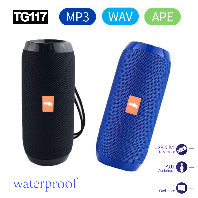 Loa di động Bluetooth 40W Không dây Âm thanh nổi ngoài trời Chống nước USB/TF/AUX FM Loa Màu sắc: xanh lá cây
