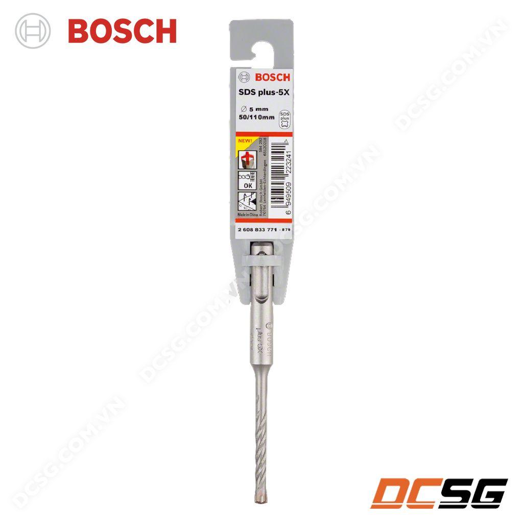 Mũi khoan bê tông hợp kim 4 cạnh SDS-plus 5X BOSCH | DCSG