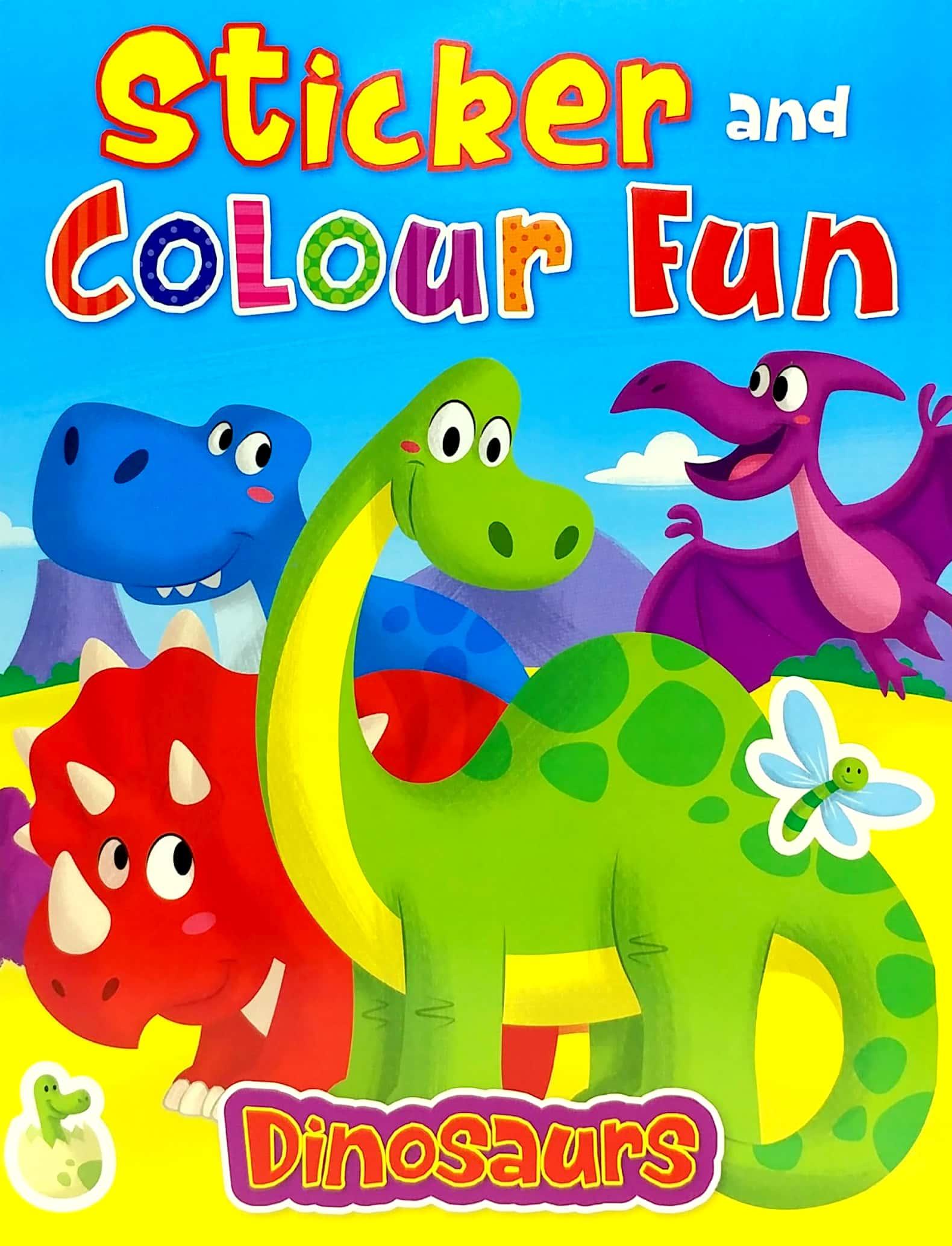 Sticker &amp; colour fun_ Dinosaurs