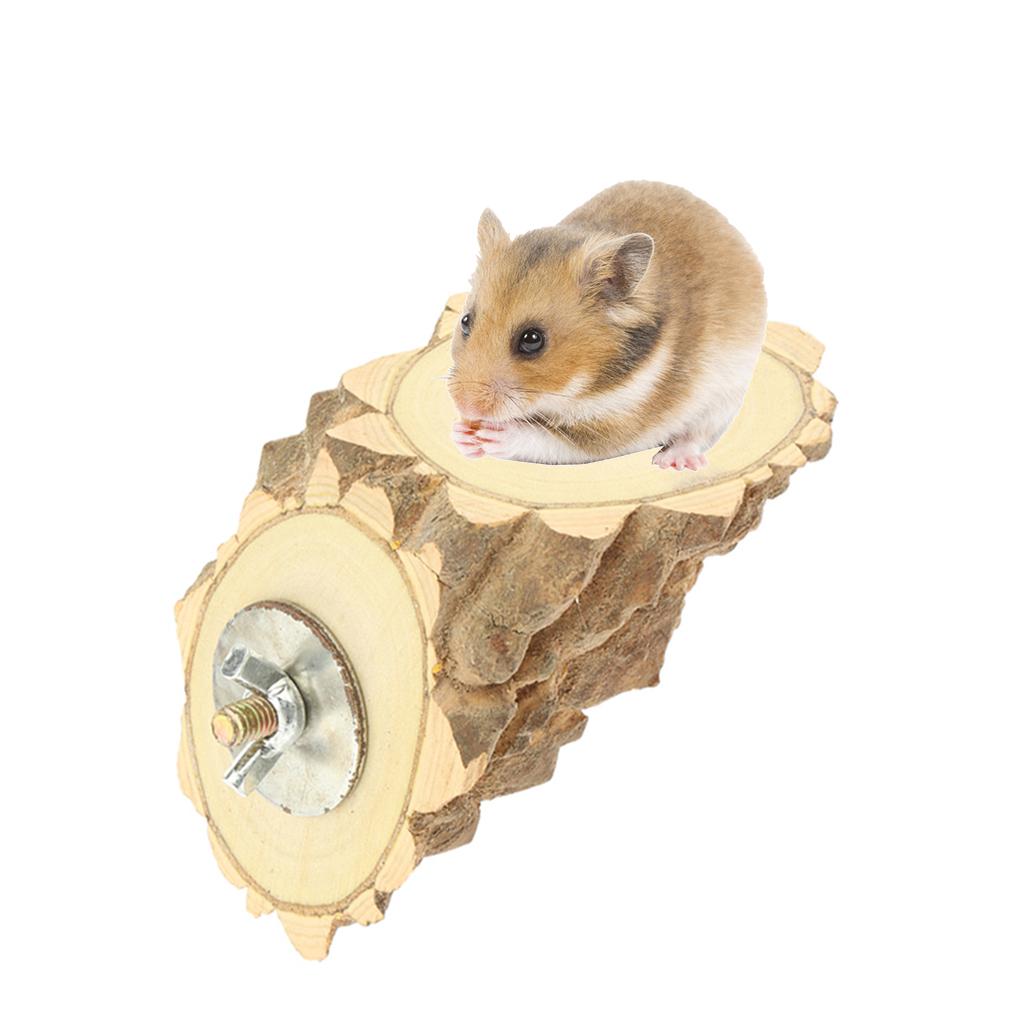 Parrot Wood Platform Stand Rack Toys Hamster Perch For Bird Cage