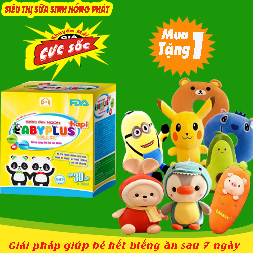 Siro Ăn Ngon Baby Plus, Giúp Bé Tăng Cân, Tiêu Hoá Tốt, Tăng Cường Đề Kháng, Hết Táo Bón