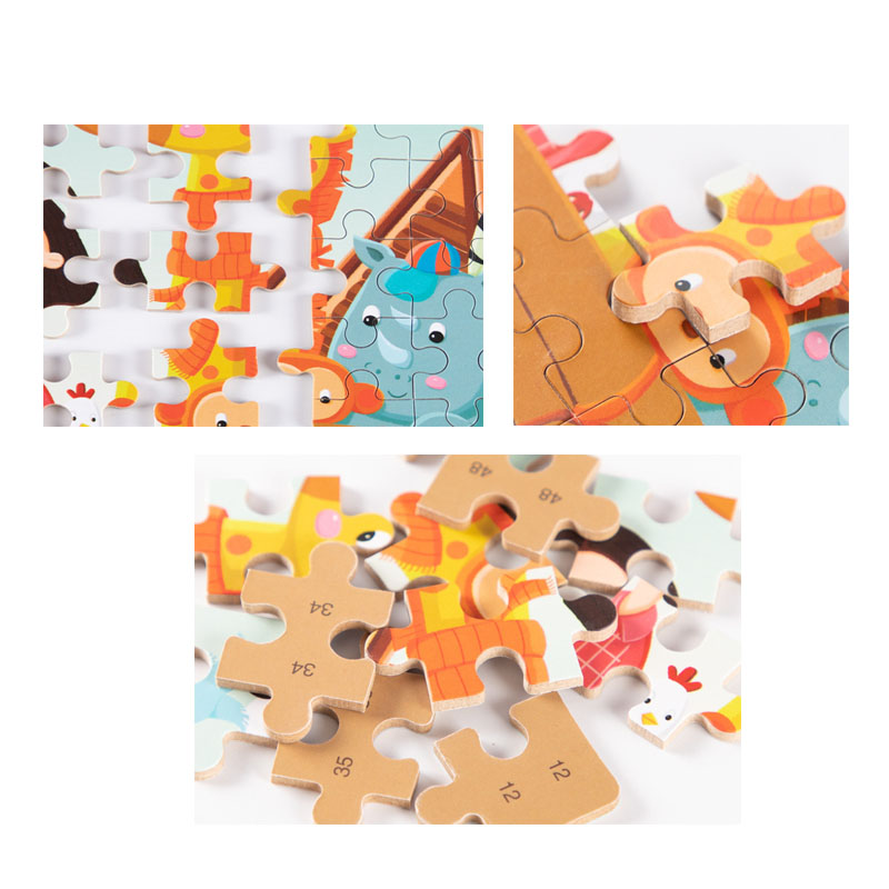 Tranh ghép gỗ 120 mảnh/miếng hộp sắt, gỗ puzzle dành cho bé từ 4-8 tuổi