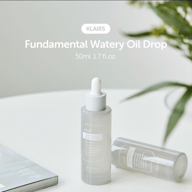 Tinh Chất Dưỡng Da,Chống Lão Hoá, Dưỡng Ẩm Sâu Klairs Fundamental Watery Oil Drop 50ml + Tặng Kèm 1 Băng Đô Tai Mèo