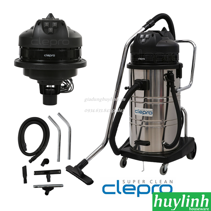 Máy hút bụi công nghiệp khô và ướt Clepro S1/30 - 30 lít - Công suất 1200-1600W - Có lọc Hepa - Hàng chính hãng