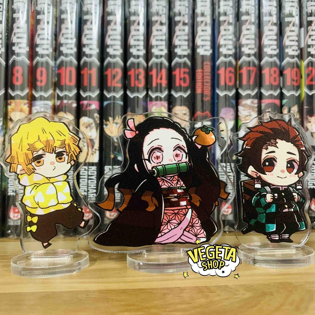 Mô Hình Tượng Standee Acrylic Mica 2 mặt - Set 9 Kimetsu no Yaiba - Tanjiro Nezuko Zenitsu Inosuke Giyu Rengoku Shinobu