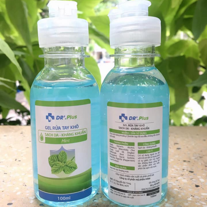 Tinh Dầu Bạc Hà Leviter 100ml Tặng Kèm Gel Rửa Tay Khô Sạch Da Kháng Khuẩn Hương Bạc Hà 100ml