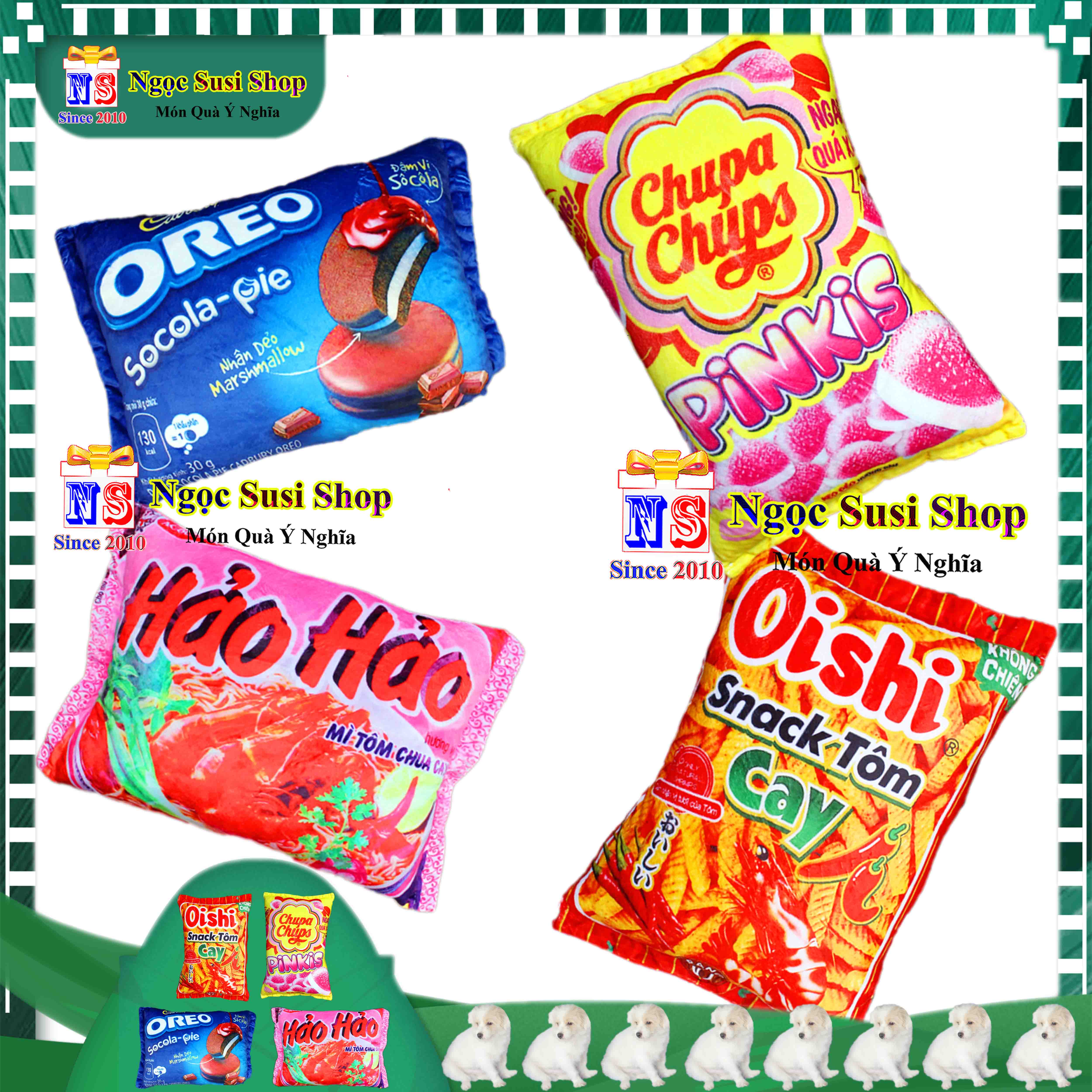 THÚ BÔNG HÌNH GÓI MÌ BÁNH SNACK 3D DÙNG ÔM NGỦ QUÀ TẶNG TRANG TRÍ MẪU MỚI RẤT ĐẸP - GIAO NGẪU NHIÊN MẪU