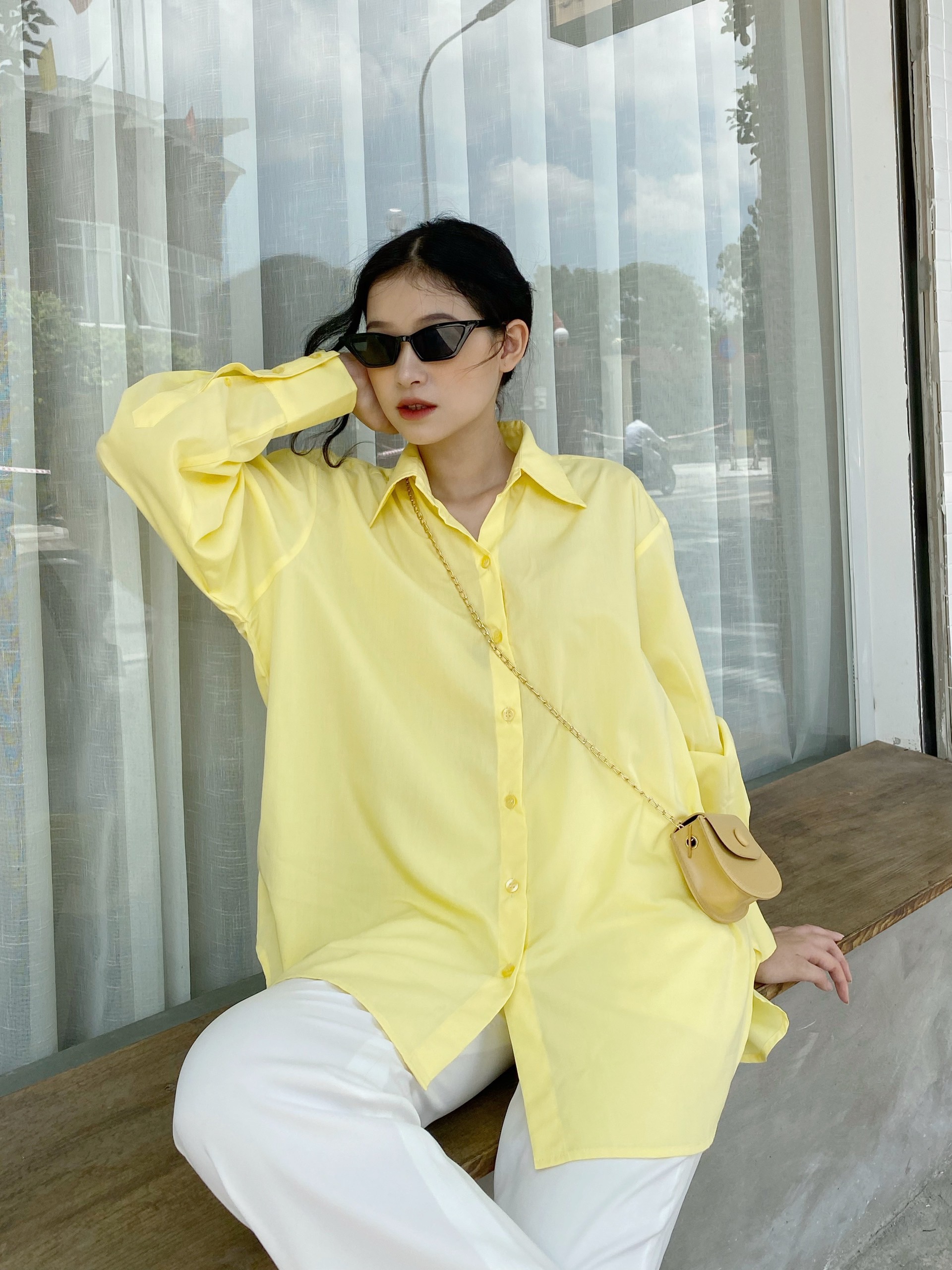 YU CHERRY | Áo nữ Basic Cotton Shirt YA381