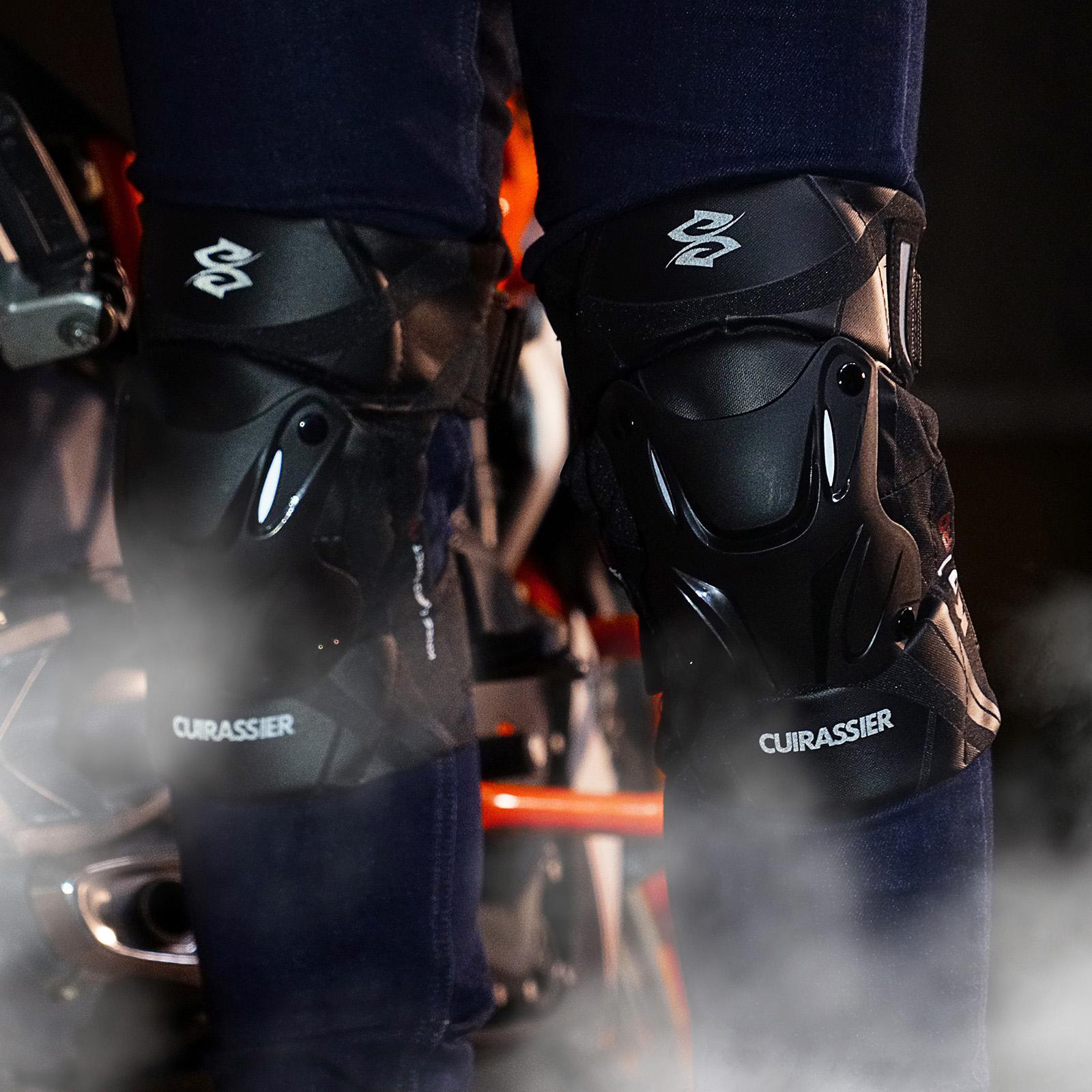 2Pcs Motorcycle Knee Pads, Shock Absorbing EVA Foam Knee Brace for Motocross Racing