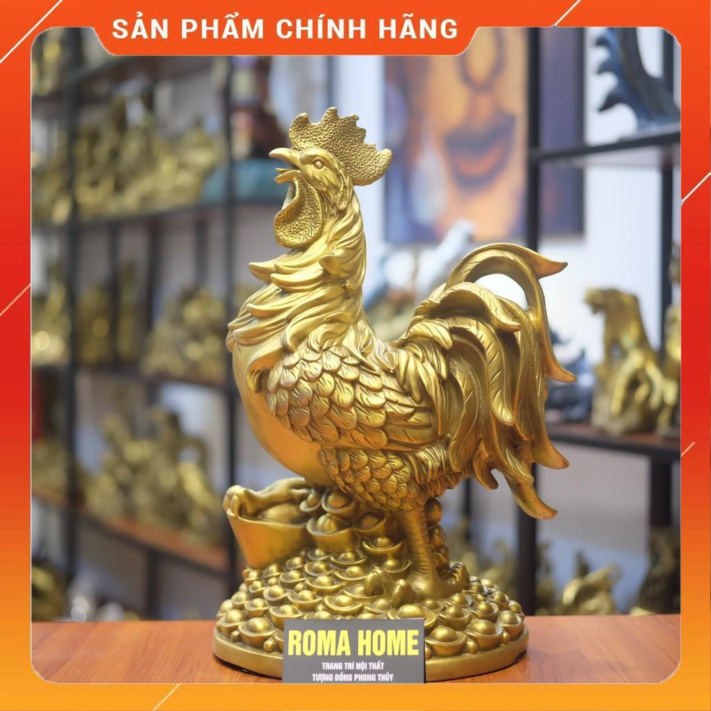 Tượng Gà Trống Tài Lộc Cỡ Lớn Bằng Đồng, Linh Vật Phong Thủy