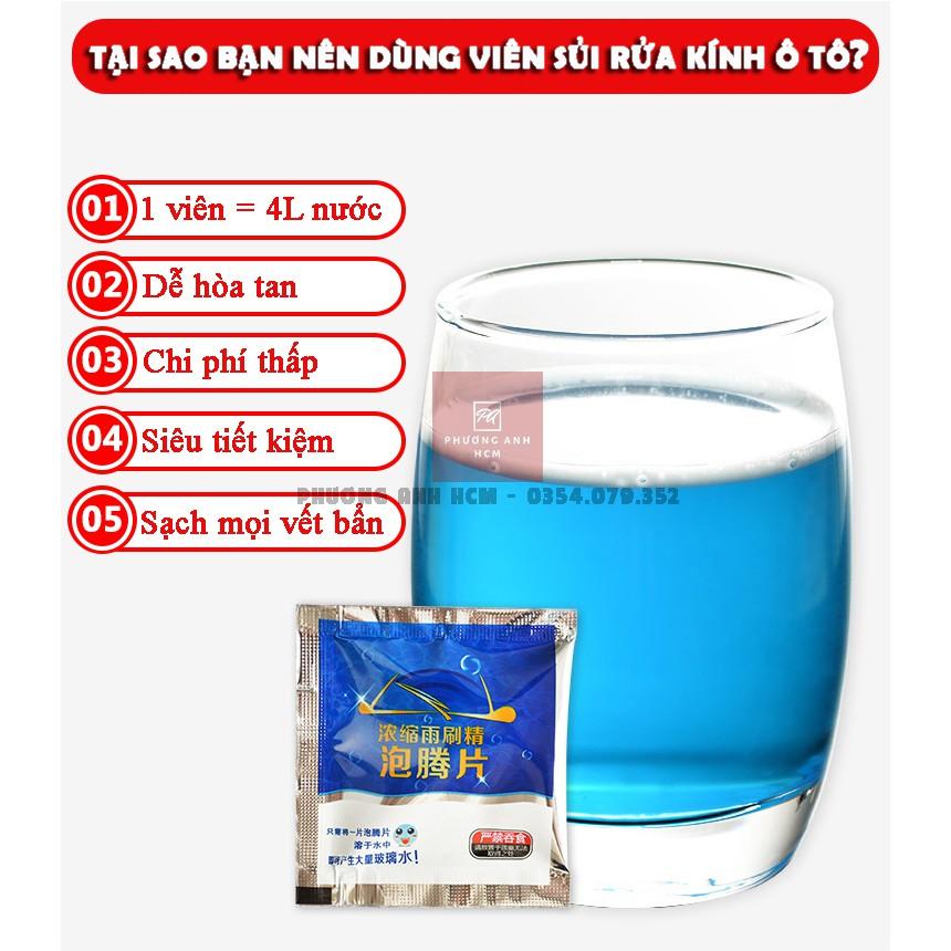 Viên Sủi Rửa Kính Xe Ô Tô, Xe Hơi Siêu Sạch (1 Viên)