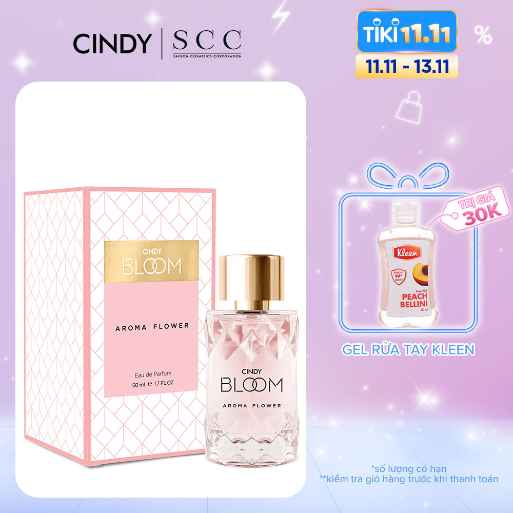 Nước hoa nữ Cindy Bloom Aroma Flower mùi hương ngọt ngào nữ tính 50ml chính hãng