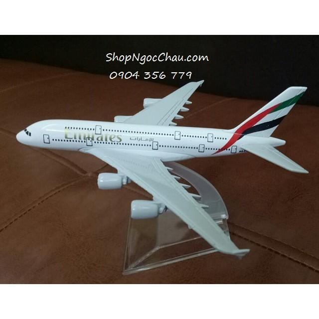 Mô hình máy bay tĩnh A380 Emirates 16cm