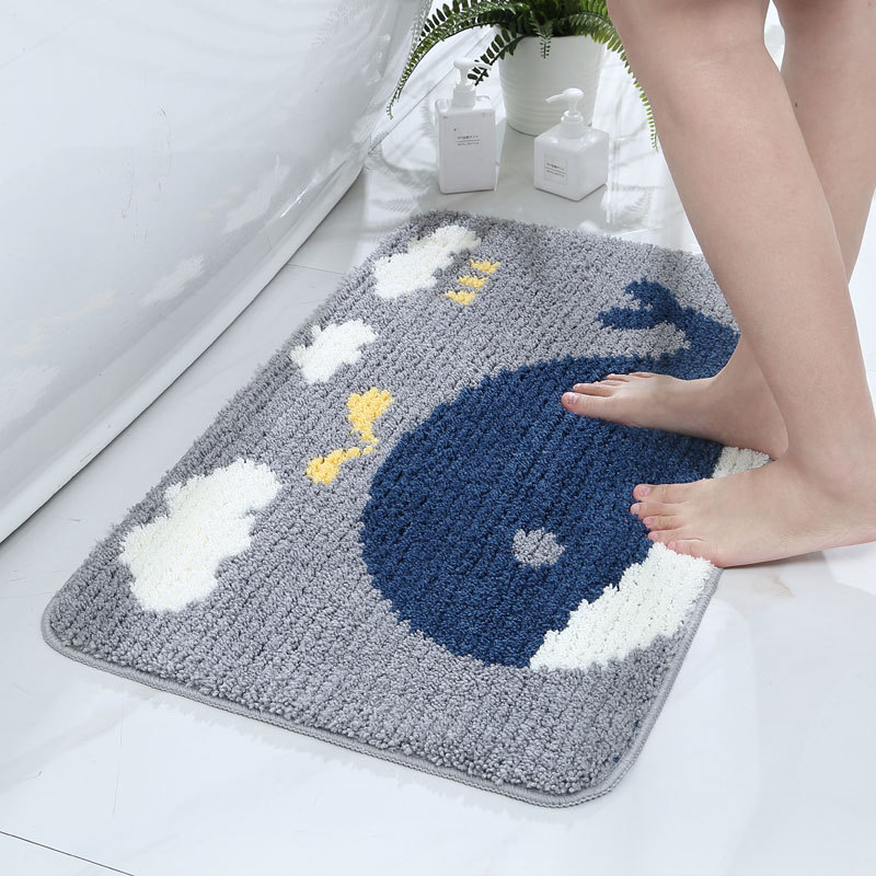 Thảm lau chân KT 50x80 cm hình 4 chú mèo xinh xắn siêu mềm -TLC085