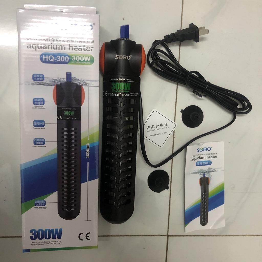 Sưởi Sobo HQ-300, HQ-500 Có Vỏ Bọc Chống Phỏng, Chống Va Đập - Sưỡi Ấm Cho Bể Cá Loại Tốt