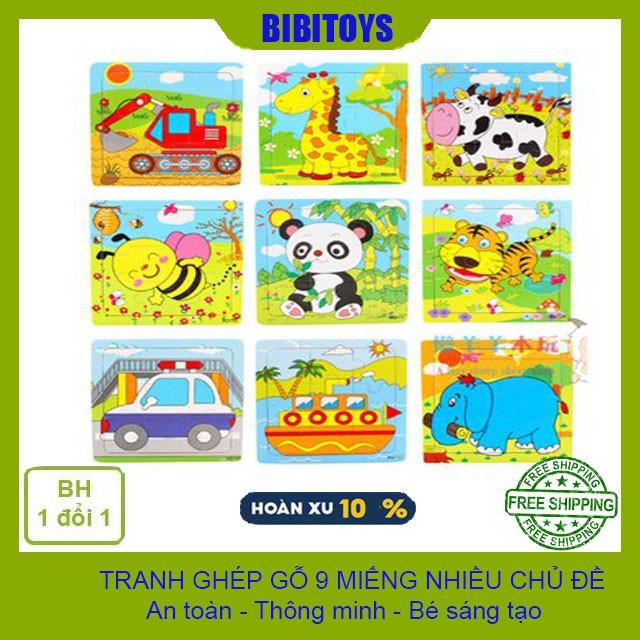 Bảng ghép tranh gỗ 9 miếng chủ đề tự chọn