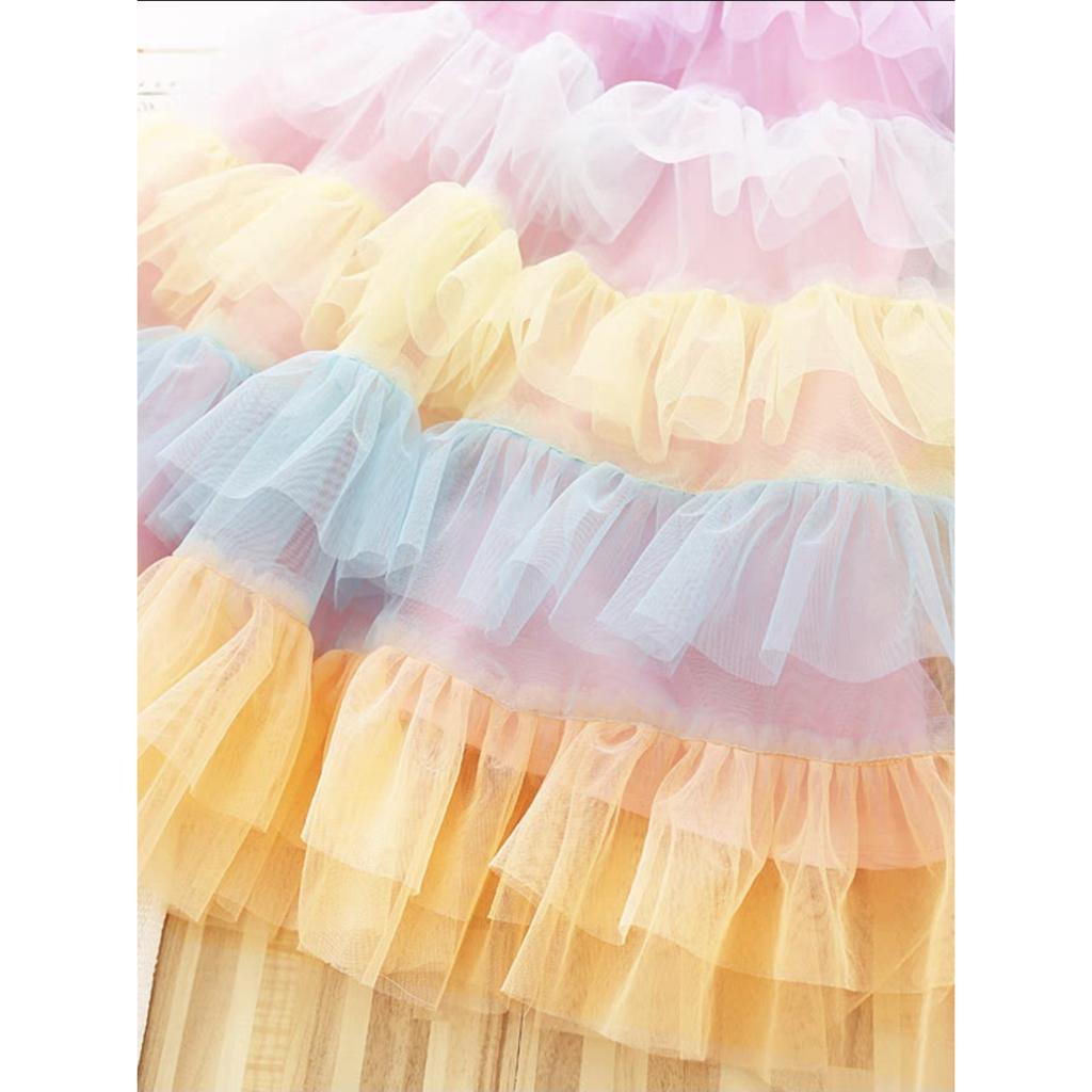 Đầm công chúa hanbok cổ trang thêu cho bé gái diện tết trung thu đẹp size 15-35kg hàng Quảng Châu