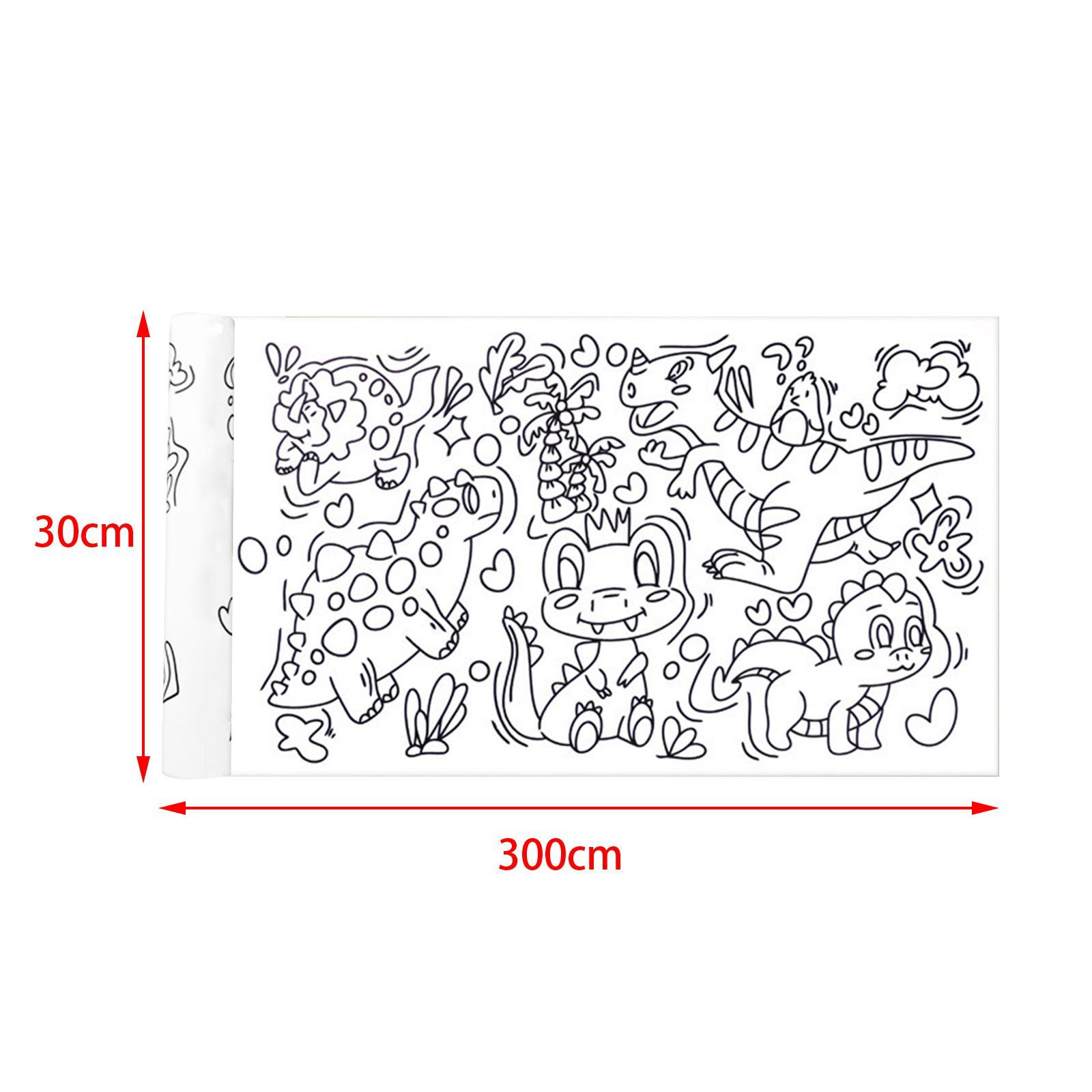 Children Coloring Roll Kid Graffiti Scroll Colorable Drawing Paper