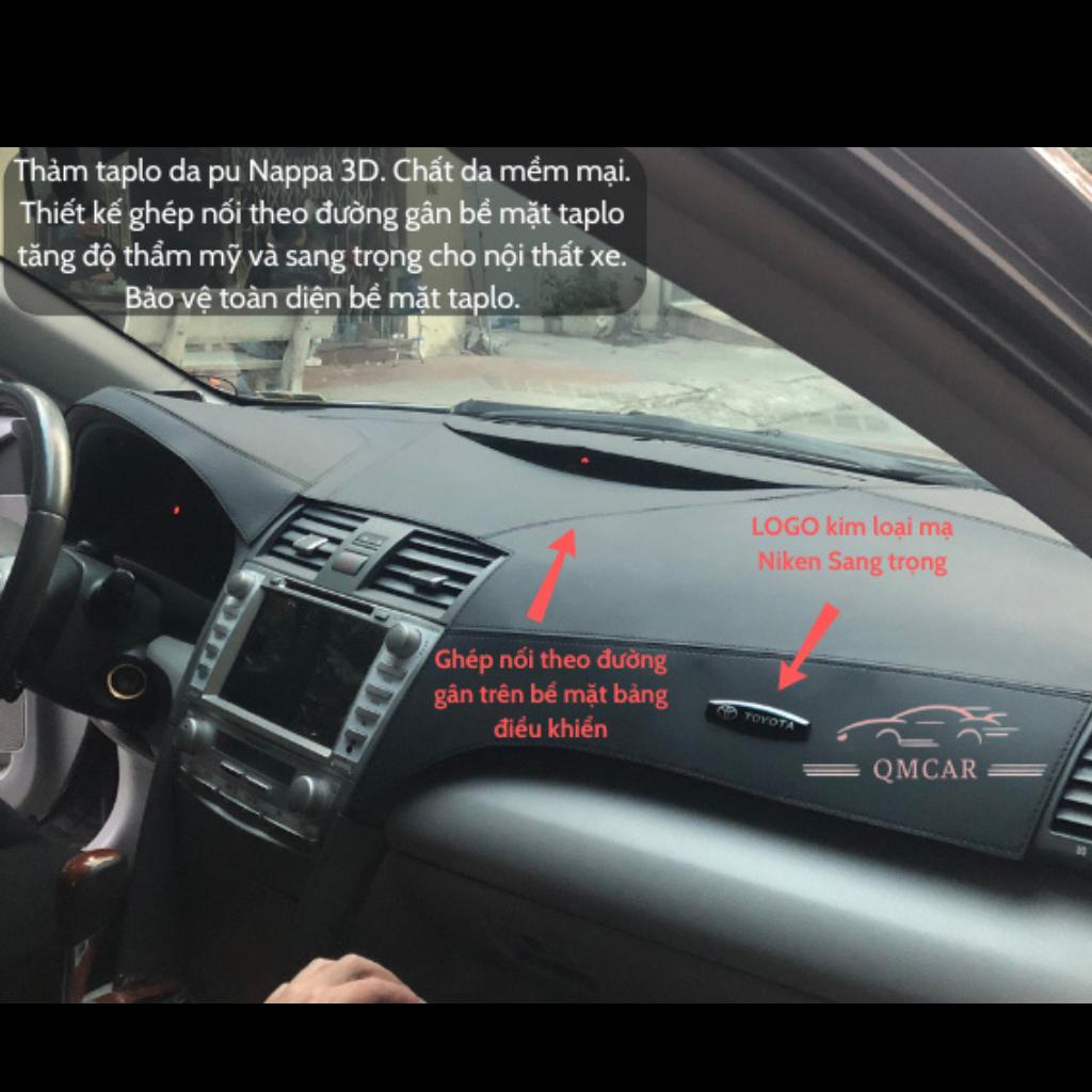 Thảm Taplo Ô Tô, Thảm Taplo Nissan Teana Da Pu Nappa Được Thiết Kế 3D Ghép Nối Cao Cấp