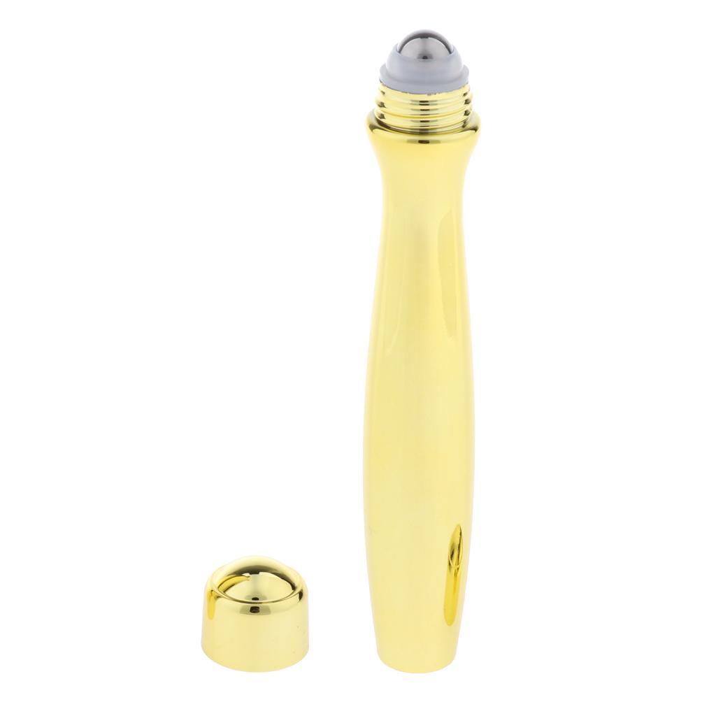 15ml Empty Roller Bottles for Essential Oils Perfume liquids Golden