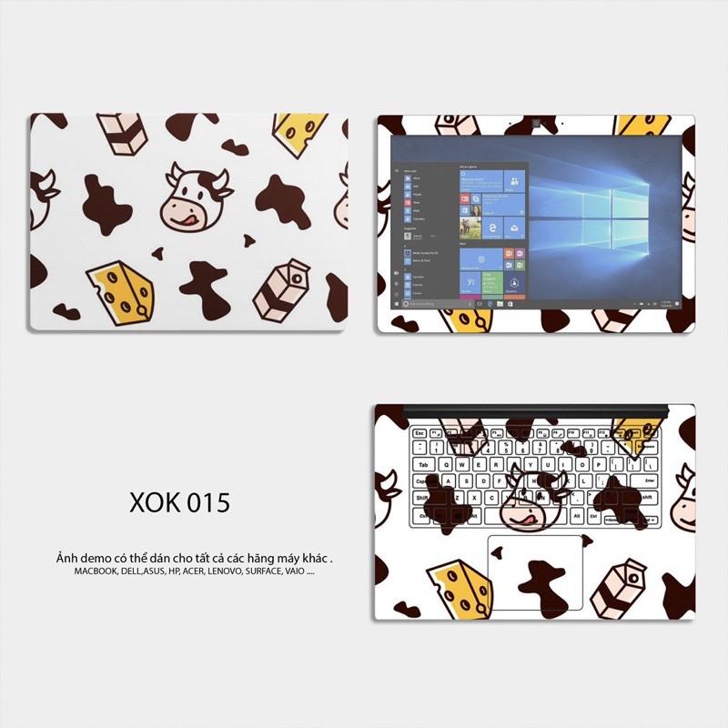 Skin Laptop mẫu BÒ SỮA - Tấm Dán Laptop Cắt Sẵn Theo Từng Model Máy