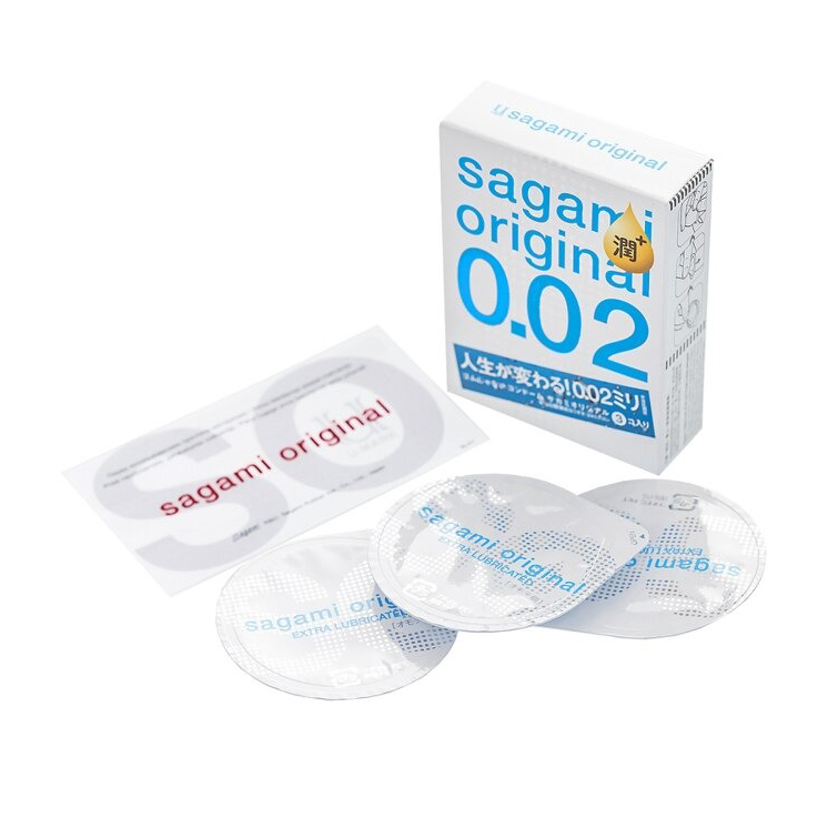 Bcs Sagami Original 0.02mm Extra - Chất Liệu Poly Urethane - Nhiều Chất Bôi Trơn - Siêu Mỏng - 100% Nhập Khẩu Nhật Bản - Che Tên Sản Phẩm