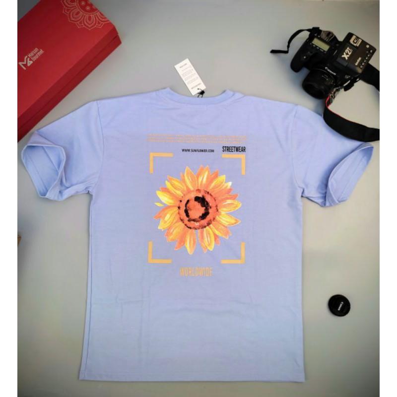 Áo Thun THIFU FASHION Tay Lỡ Hình Hoa Hướng Dương Chất Liệu Cotton, Thấm Hút Tốt Phù Hợp Cho Cả Nam Và Nữ