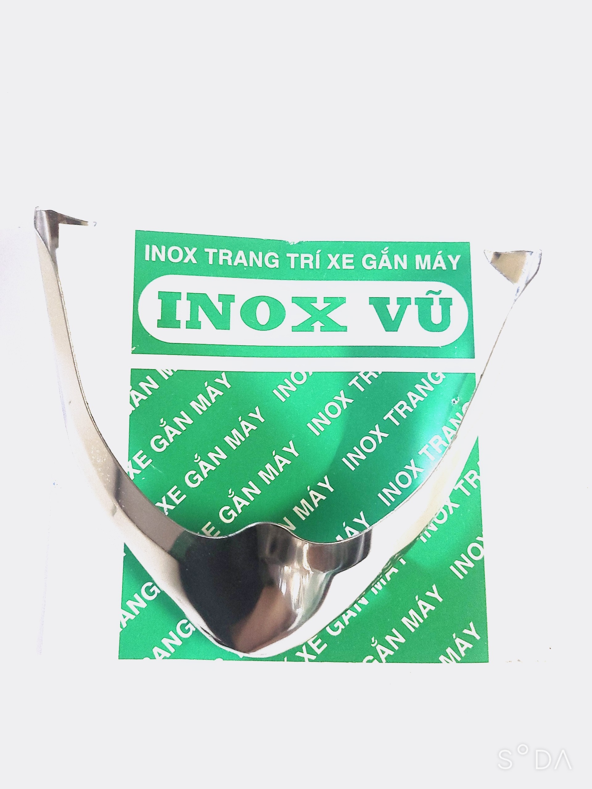 Combo Bộ ốp dè INOX xe máy NOUVO LX hay NOVOU 4 + 1 tem logo titan YAMAHA giá 1 cặp tại xưởng INOX Vũ