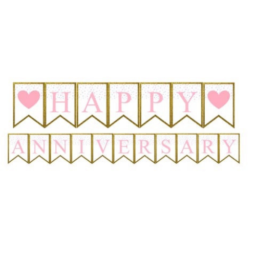 Bộ dây cờ trang trí Happy Anniversary Bunting hpan17