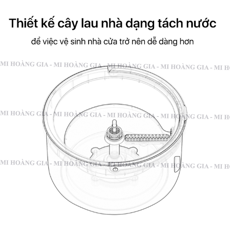 Cây lau nhà tự vắt 2 ngăn tách nước sạch nước bẩn riêng biệt Joybos M17 - Hàng nhập khẩu