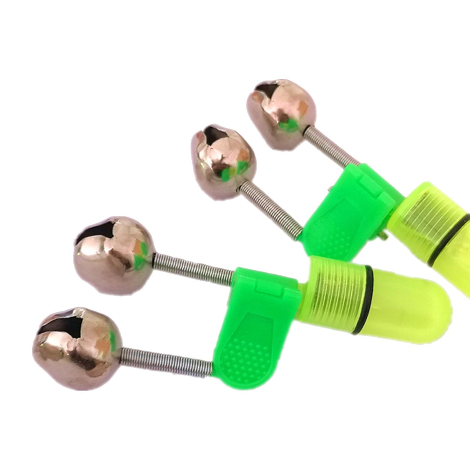 30Pcs Fishing Bells Indicator LED Dual Bells Alarm Clip for Night Fishing