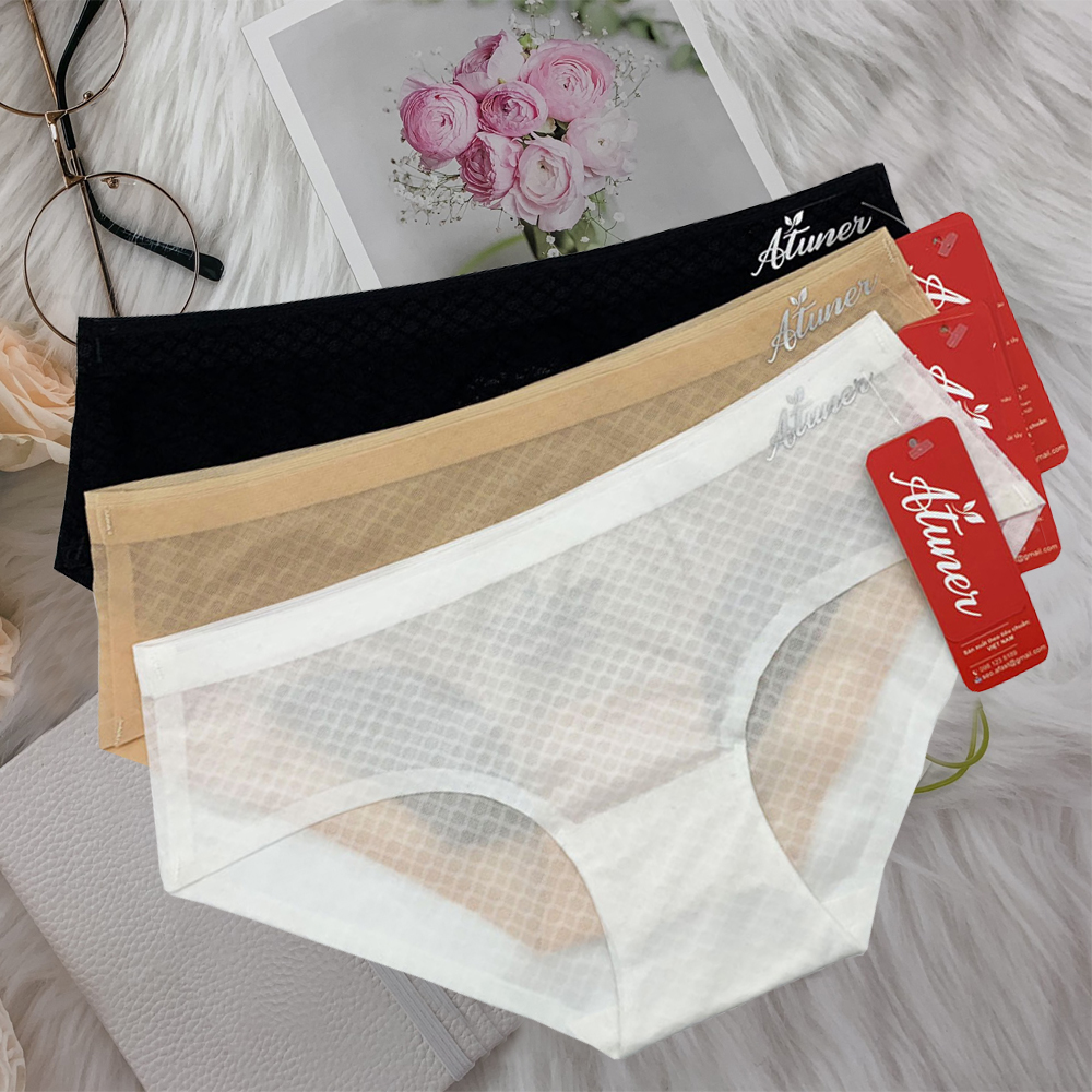 Combo 3 Chiếc Quần Lót Nữ Thông Hơi Atuner Ql011, Họa Tiết Caro Thời Trang, Mềm Mại, Thoáng Mát Giao Màu Ngẫu Nhiên - Hàng Chính Hãng - L