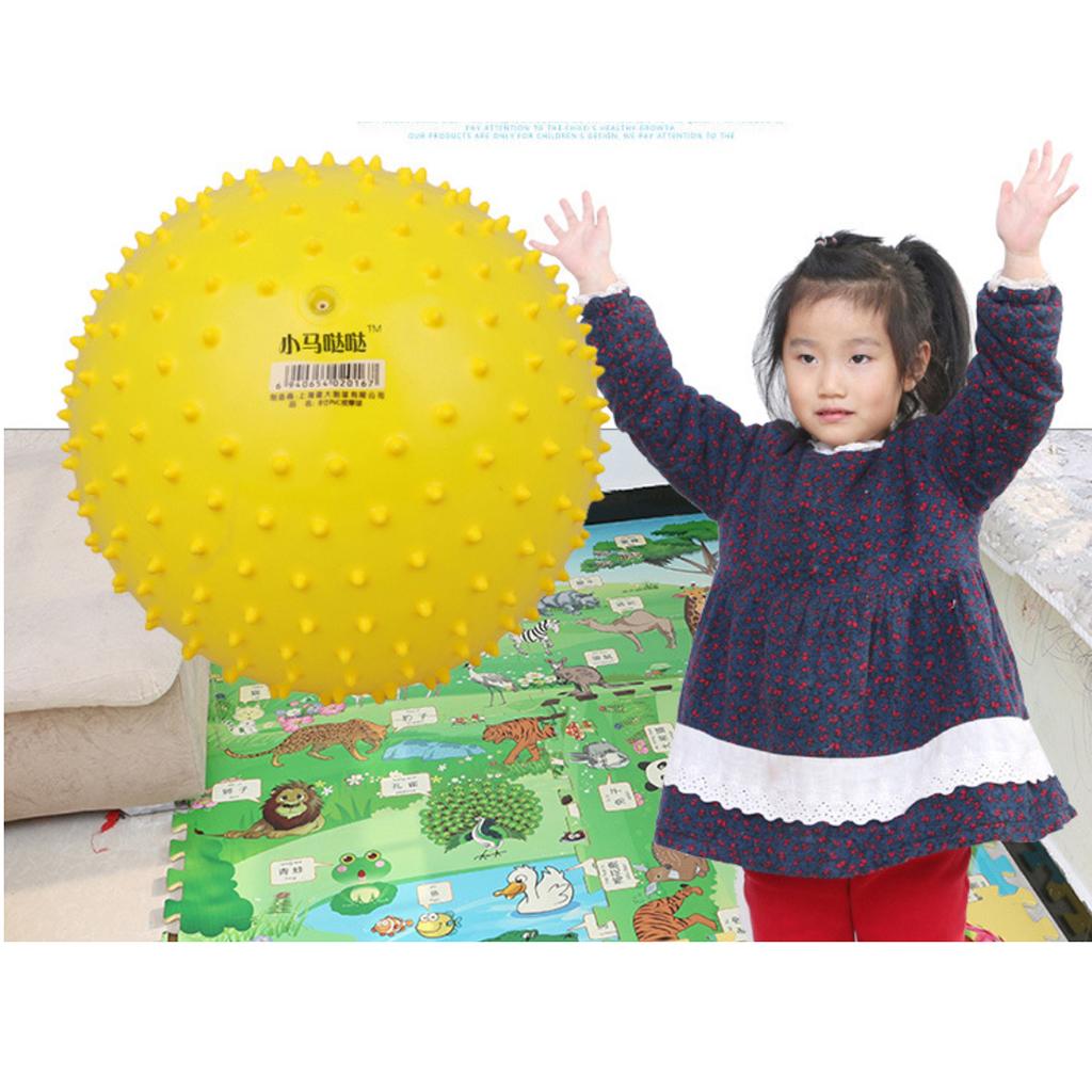 9 Inch Kids Knobby Bouncy Ball Spiky Sensory Ball for Yoga Massage