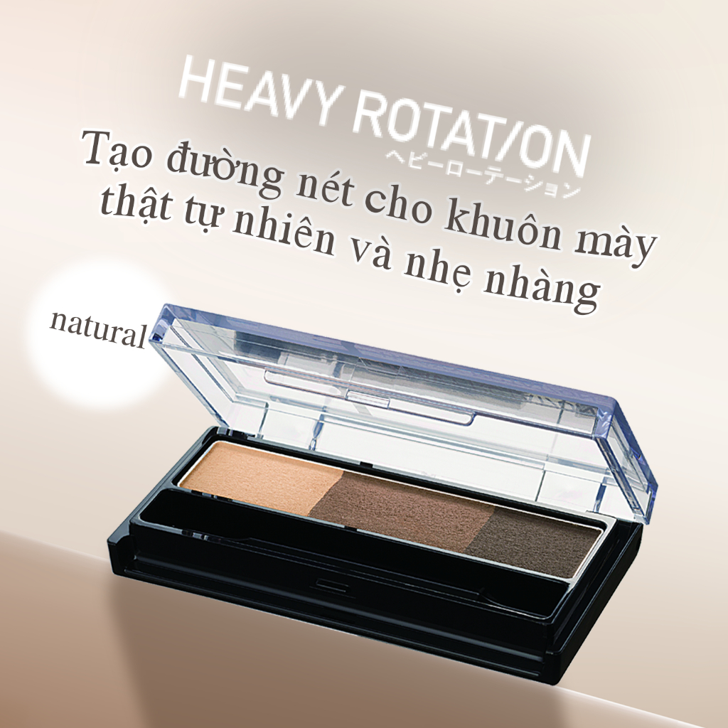 Bột Kẻ Lông Mày Chống Trôi Màu Tự Nhiên Kissme Heavy Rotation Natural Powder Eyebrow (2.3G)