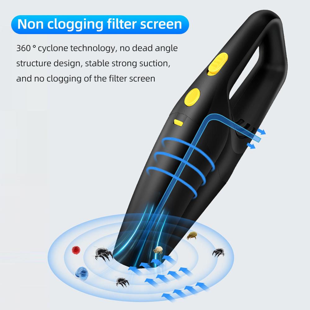 Handheld Vacuum Cordless Rechargeable Car Vacuum Cleaner with 20 Mins Runtime Mini Vacuum with 6000 Pa Powerful Suction