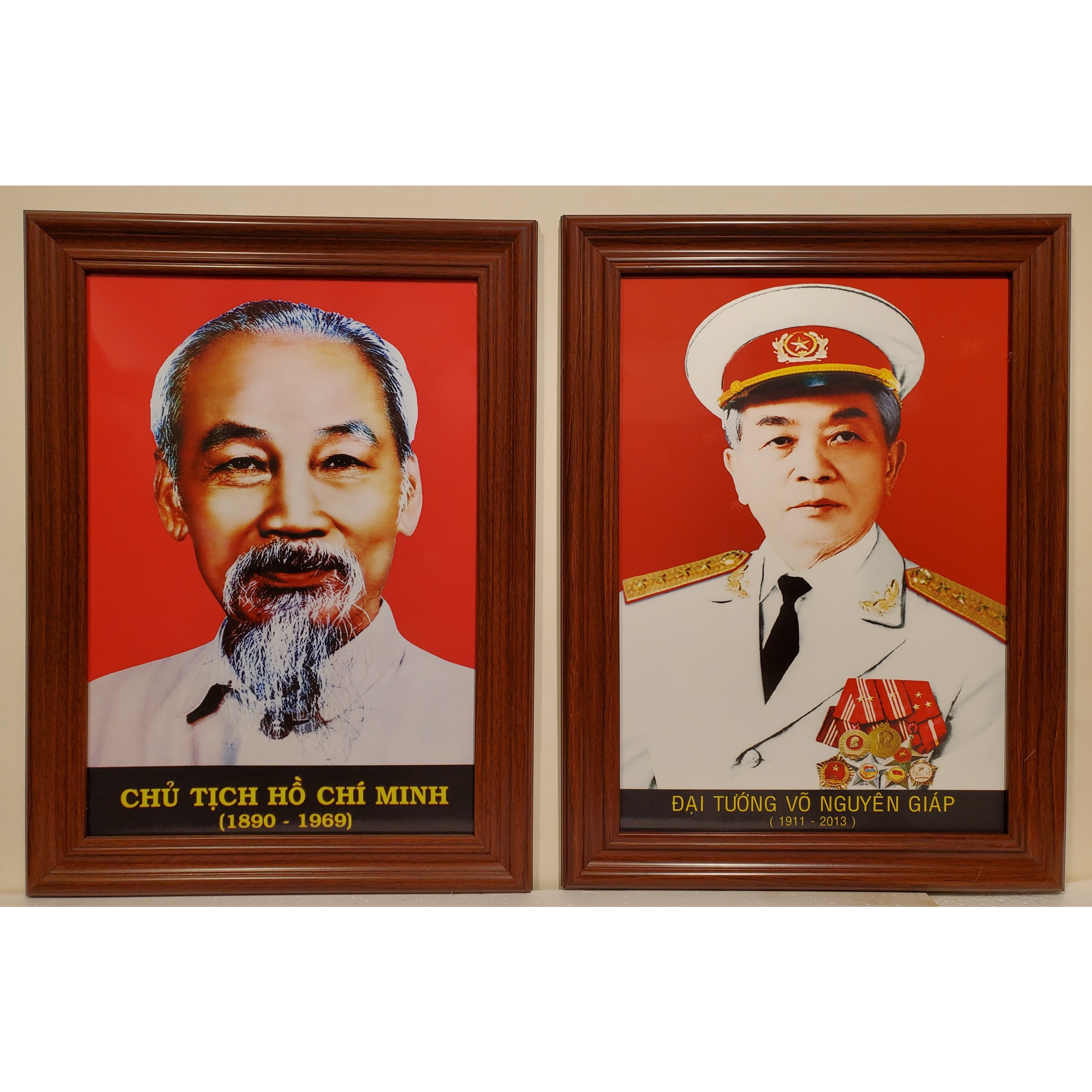 Cặp ảnh Chân dung Bác HỒ &amp; Bác GIÁP