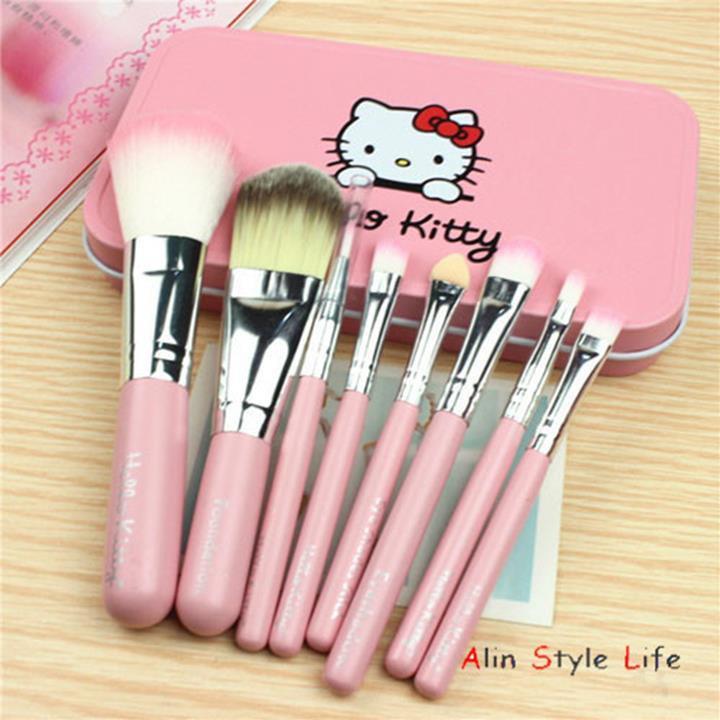 Bộ Cọ Trang Điểm 7 Cây Hello Kitty