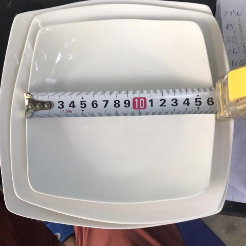 Đĩa sứ 8 inch 20cm trắng tròn vuông các loại sâu cạn và ảo